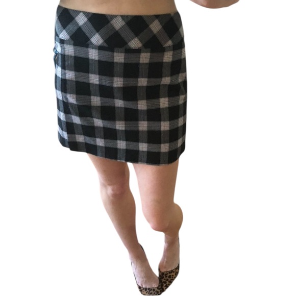 VINTAGE 90s A. BYER Red Black White Plaid Clueless Prep Mini Skirt w/ Side Slit - Picture 11 of 16